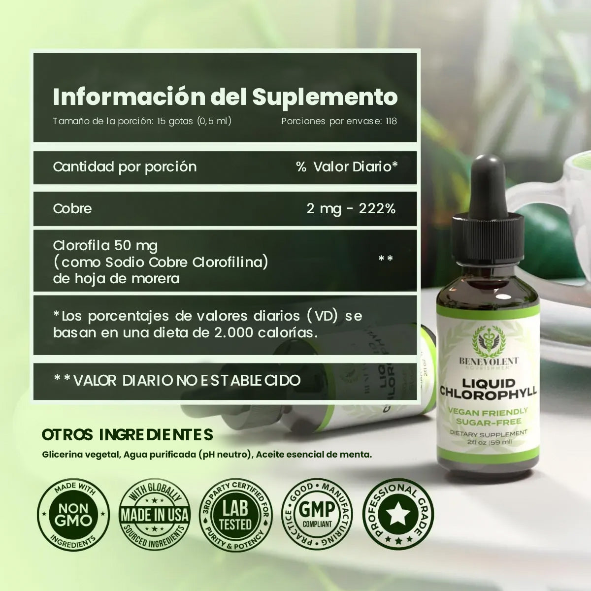 Gotas de Clorofila Kindness – Frescura Vegetal y Bienestar Digestivo