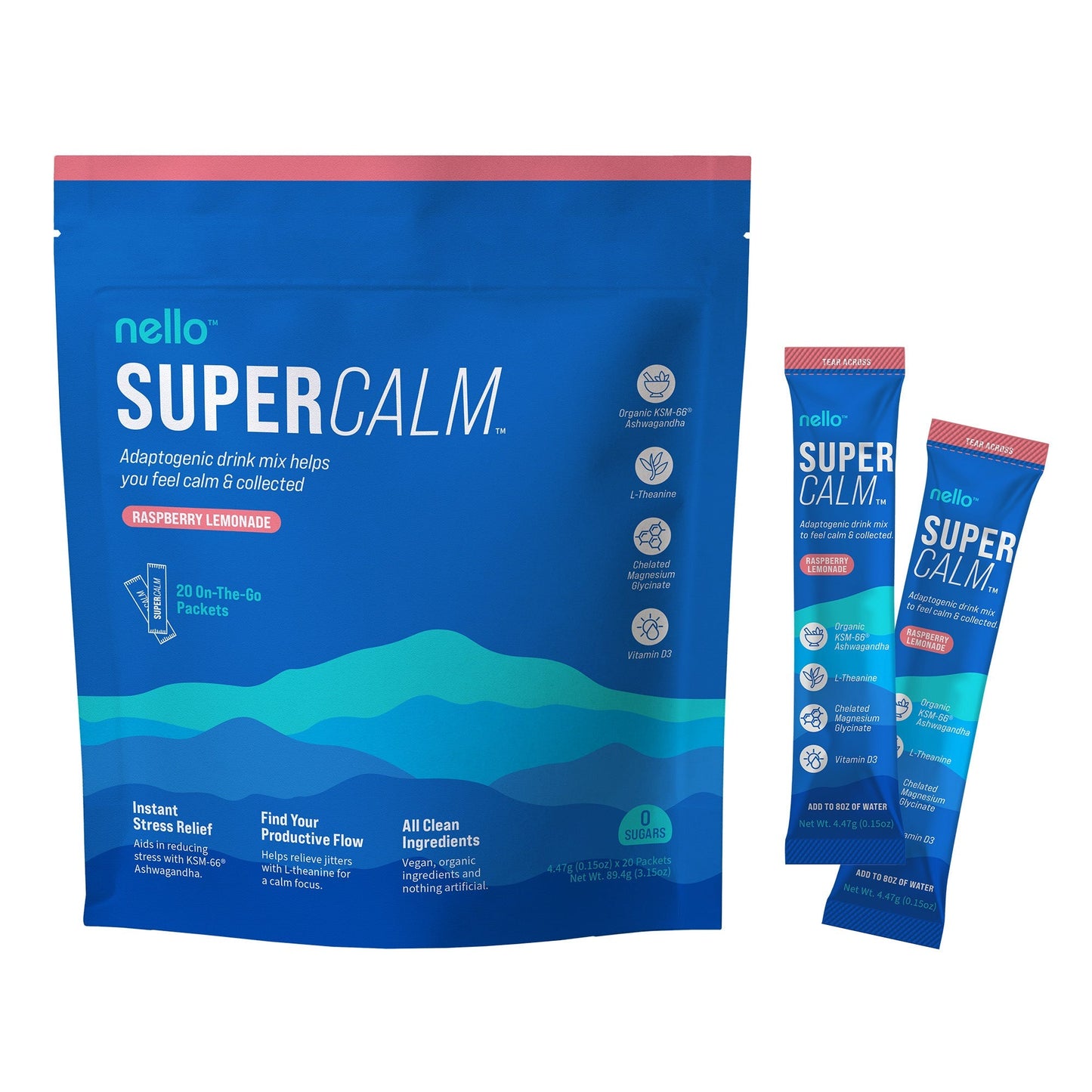 Nello Supercalm™ Ashwagandha – Equilibrio Emocional y Claridad Mental