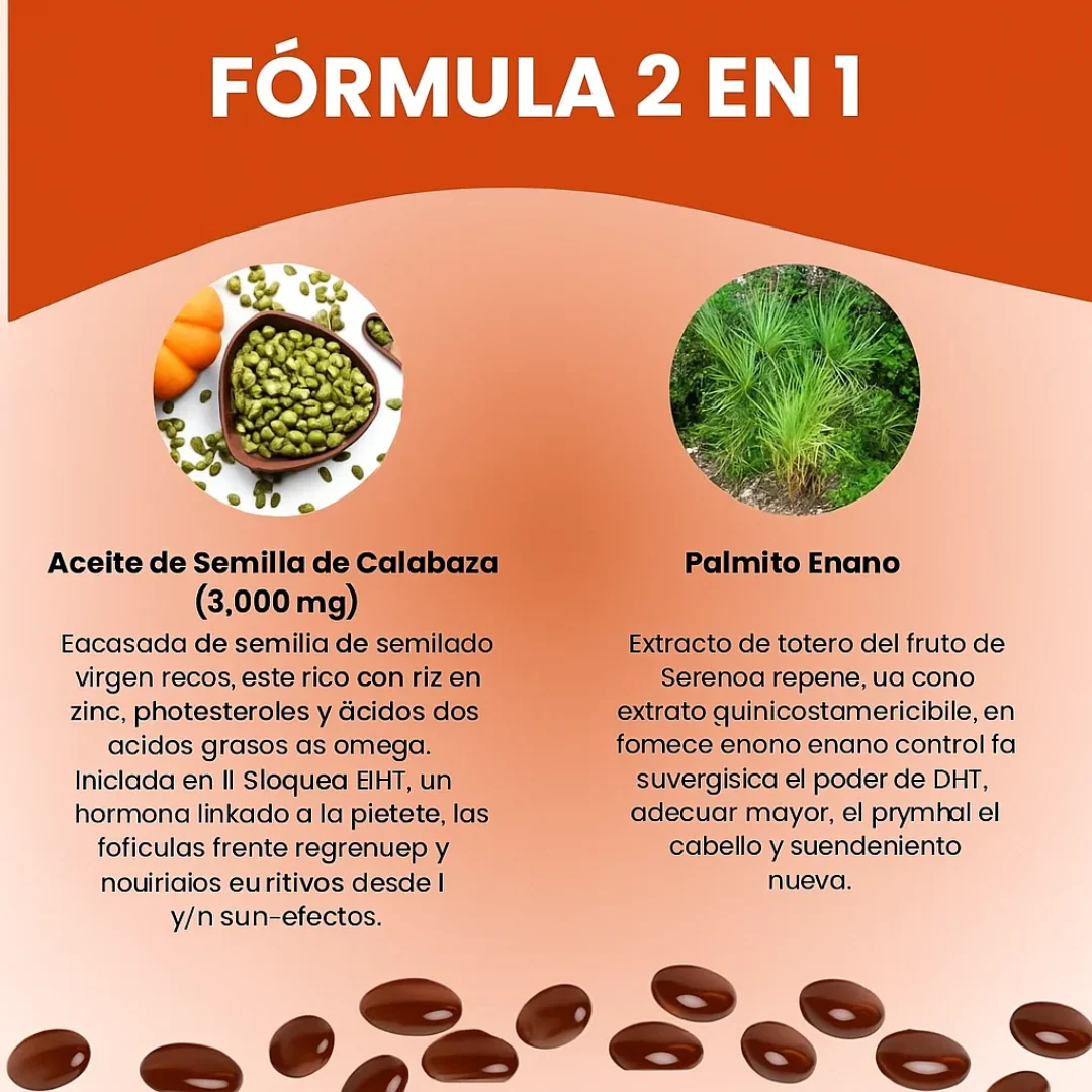 Aceite de Semilla de Calabaza 3000 mg – Cabello Fuerte y Piel Radiante